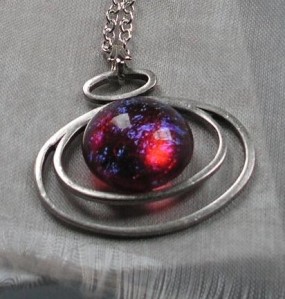 Fire Opal, opal necklace, hunger games necklace, girl on fire, red necklace